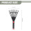 2Pcs Garden Hand Rake Set, Small Plastic Short Handle Tool for Precise Soil Cultivation and Mulch Spreading, Black 3