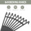 2Pcs Garden Hand Rake Set, Small Plastic Short Handle Tool for Precise Soil Cultivation and Mulch Spreading, Black 5