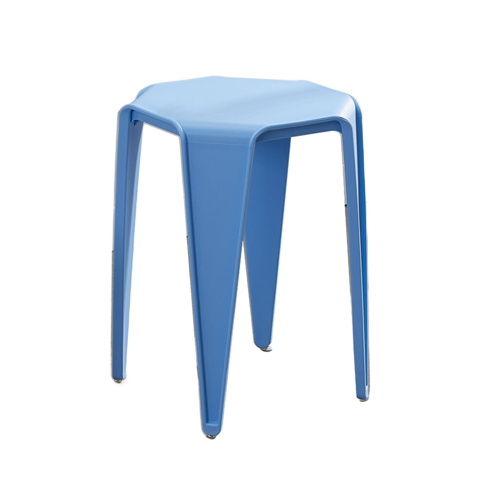 Bathroom Shower Chair with Non Slip Rubber Feet, Waterproof Sturdy Stool for Elderly, Blue 32x32x46cm
