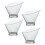 4pcs Clear Angled Serving Bowls with NonSlip Base, Stackable Plastic Salad Bowls for Parties 1