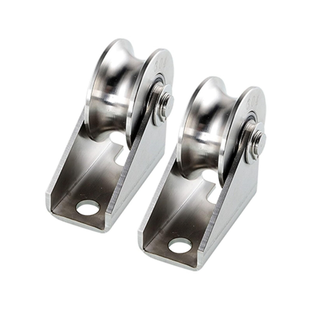 304 Stainless Steel Sliding Door Pulley 22Mm Ugroove Wheel Double Bearing Smooth Glide 9113335171343