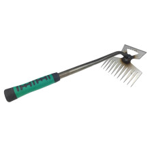 Weed Puller Tool Long Handle Manganese Steel Heavy Duty Stand Up Garden Weeding Tool 11 Teeth