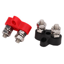 Espigas terminales dobles M8 48 V 2xM8 (5/16 pulgadas) Negro Rojo