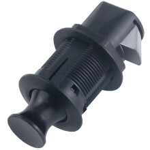 Round Push to Open Cabinet Latch with Heavy Duty Black Zinc Alloy Knob for Drawer Cupboard