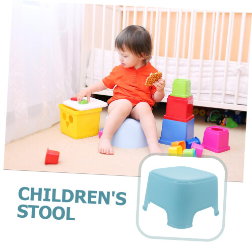 Kids Step Stool with Stable Nonslip Base for Bathroom Potty Training Skyblue Durable Plastic 2