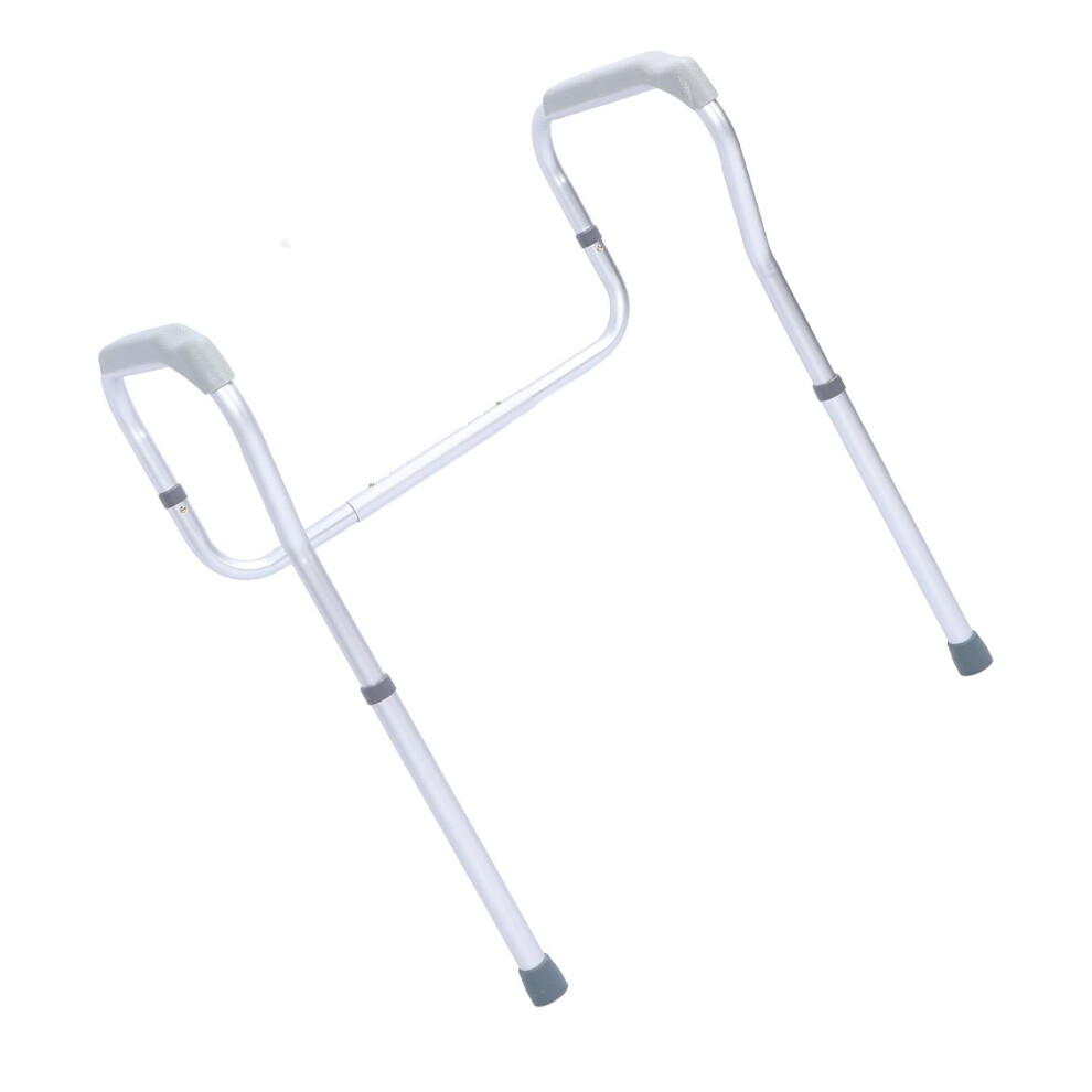 Adjustable Toilet Safety Rail with NonSlip Grip for Elderly and Disabled, Aluminum Alloy