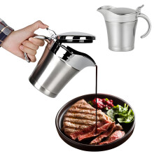 Stainless Steel Insulated Gravy Boat with Hinged Lid, 750ml DoubleWall Thermal Sauce Server