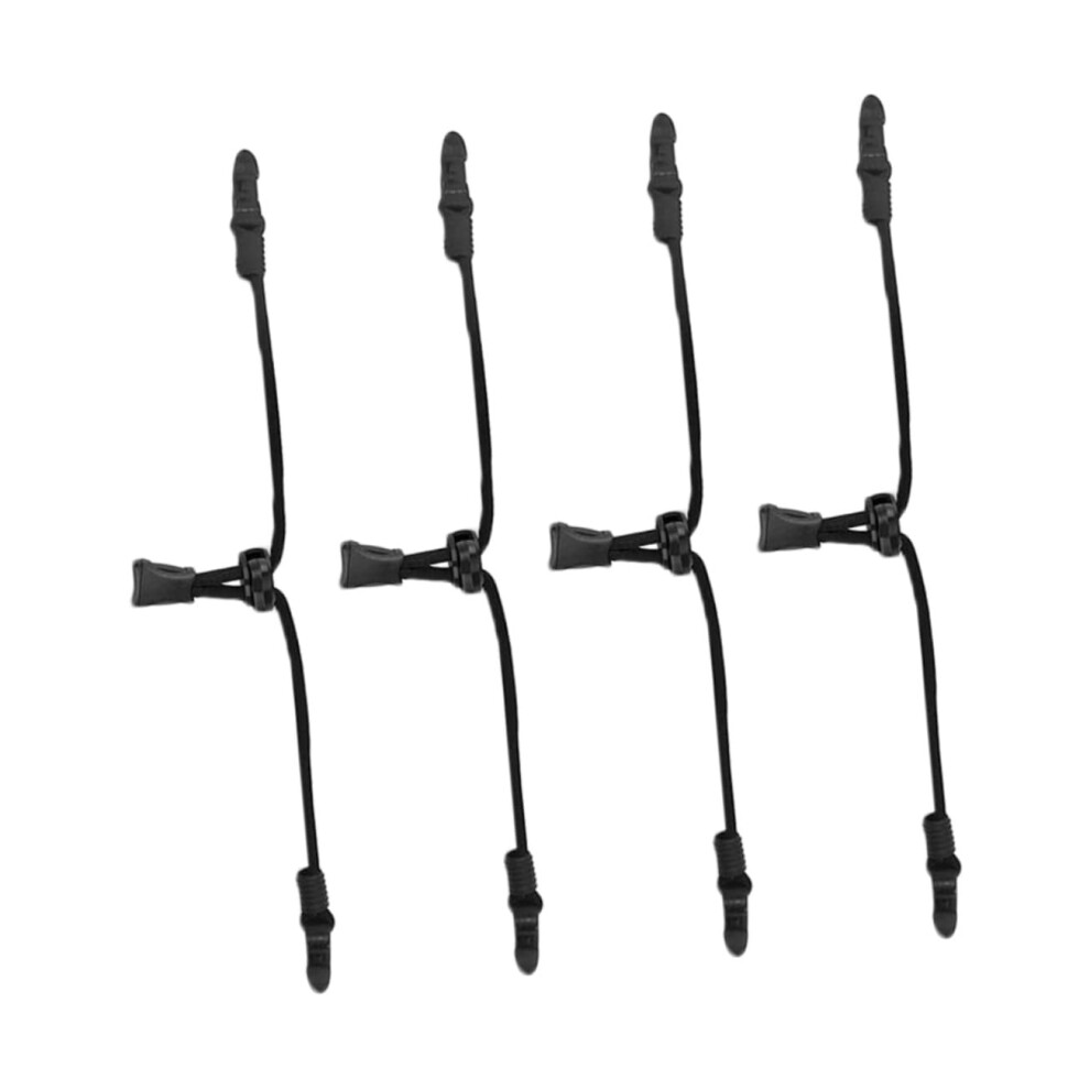 Adjustable Nylon Mask Lanyards With Ear Savers For Comfortable Wear And Antifall Black 4Pcs 9113335172586