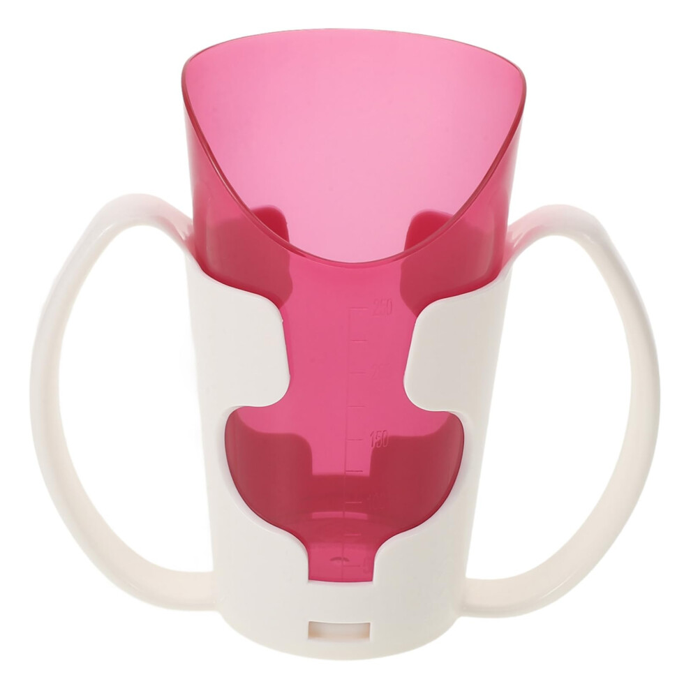 Spill Proof Feeding Cup for Elderly with Ergonomic Grip, Durable Nursing Mug for Bedridden Seniors