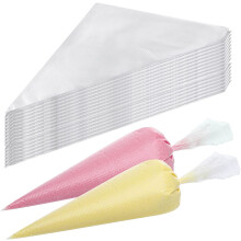 500 Pcs Disposable Piping Bags 10 Inch Thick Pastry Bags with AntiBurst NonSlip Grip for Cake Decorating