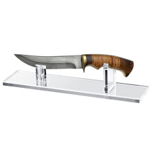 Acrylic Knife Stand with Secure Groove Design, Transparent Countertop Display Holder for Home Chefs