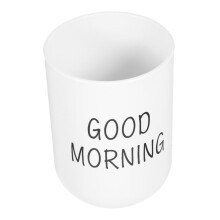 Frosted Plastic Bathroom Tumbler Cup and Toothbrush Holder for Home or Travel Multipurpose Use