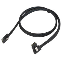 Mini SAS SFF-8087 Right Elbow Connector High Bandwidth Low Skew Wire Reliable Quality Assurance Data Raid Cable Injection Molding Treatment Compact