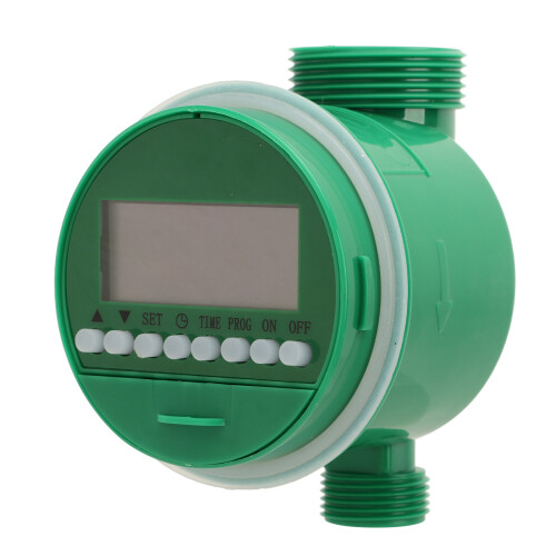 Waterproof Automatic Digital Electronic Home Water Timer, Solar Powered Intelligent Irrigation Controller With 16 Customizable Programs And Lcd 2
