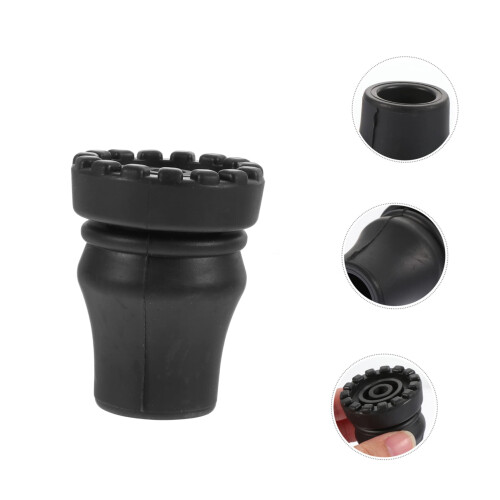 Trekking Pole Tips Rubber Caps AntiSkid Rounded Design Shockproof Covers for Hiking Sticks 2pcs 1