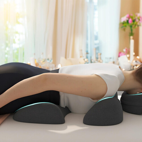 Face Down Breast Pillow with Memory Foam, ChestFriendly TShape Support for Spa and Home 1