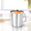 1500 ml gebürsteter Milchschaumbecher mit Skala, 13,5 cm 8