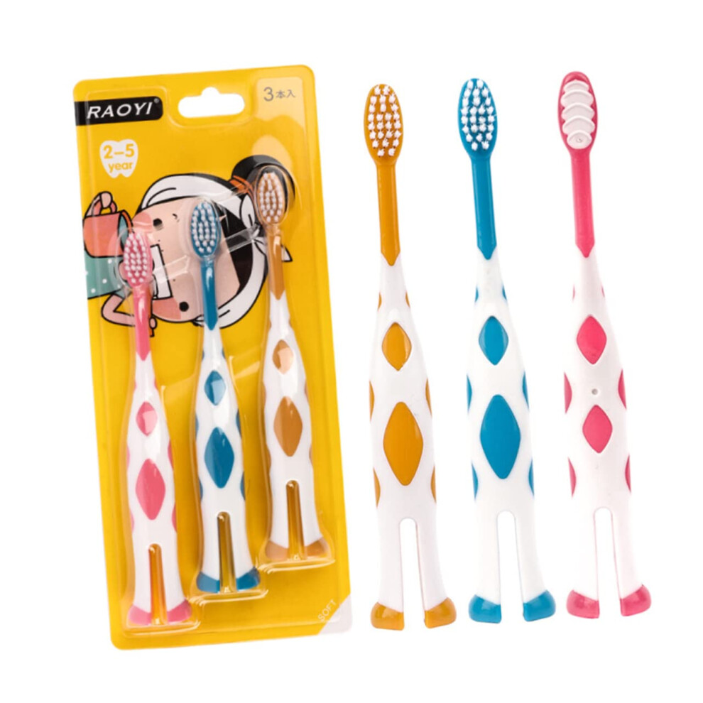 Kids Toothbrush Ages 25 Soft Bristle with Cartoon Design and Ergonomic Grip, 6Pack