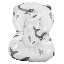 Adjustable NonSlip Baby Bath Support Cushion Breathable Infant Bathtub Mat for Newborns Gray