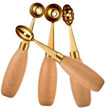 4Pcs Stainless Steel Melon Baller Scoop Set with Ergonomic Grip for Fruit, Watermelon and Ice Cream