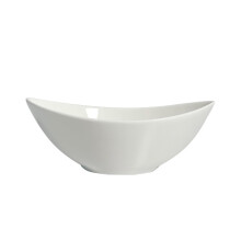 Ceramic Serving Bowl with Deep Opening, White Porcelain Dish for Salad, Fruit, Snacks, Side Meals