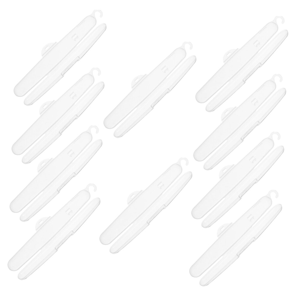 Toothbrush Travel Case Set of 10, Hard Shell Holder for Compact Storage, Camping, Gym and Business