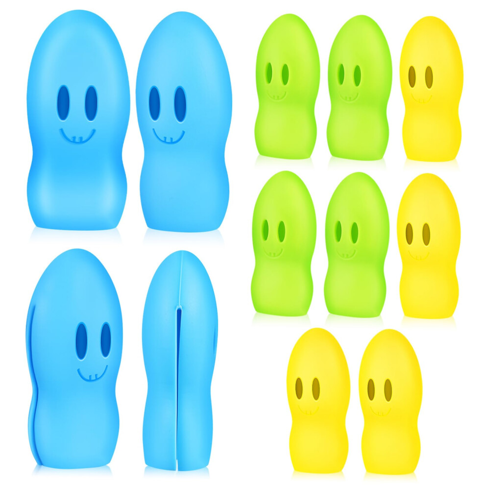 12pcs Silicone Toothbrush Covers with Vent Holes for Travel Dustproof Reusable ColorCoded Protection