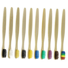 Bamboo Toothbrush 10pcs Extra Soft Bristles Eco Friendly Travel Size Bulk for Hotels Random Color