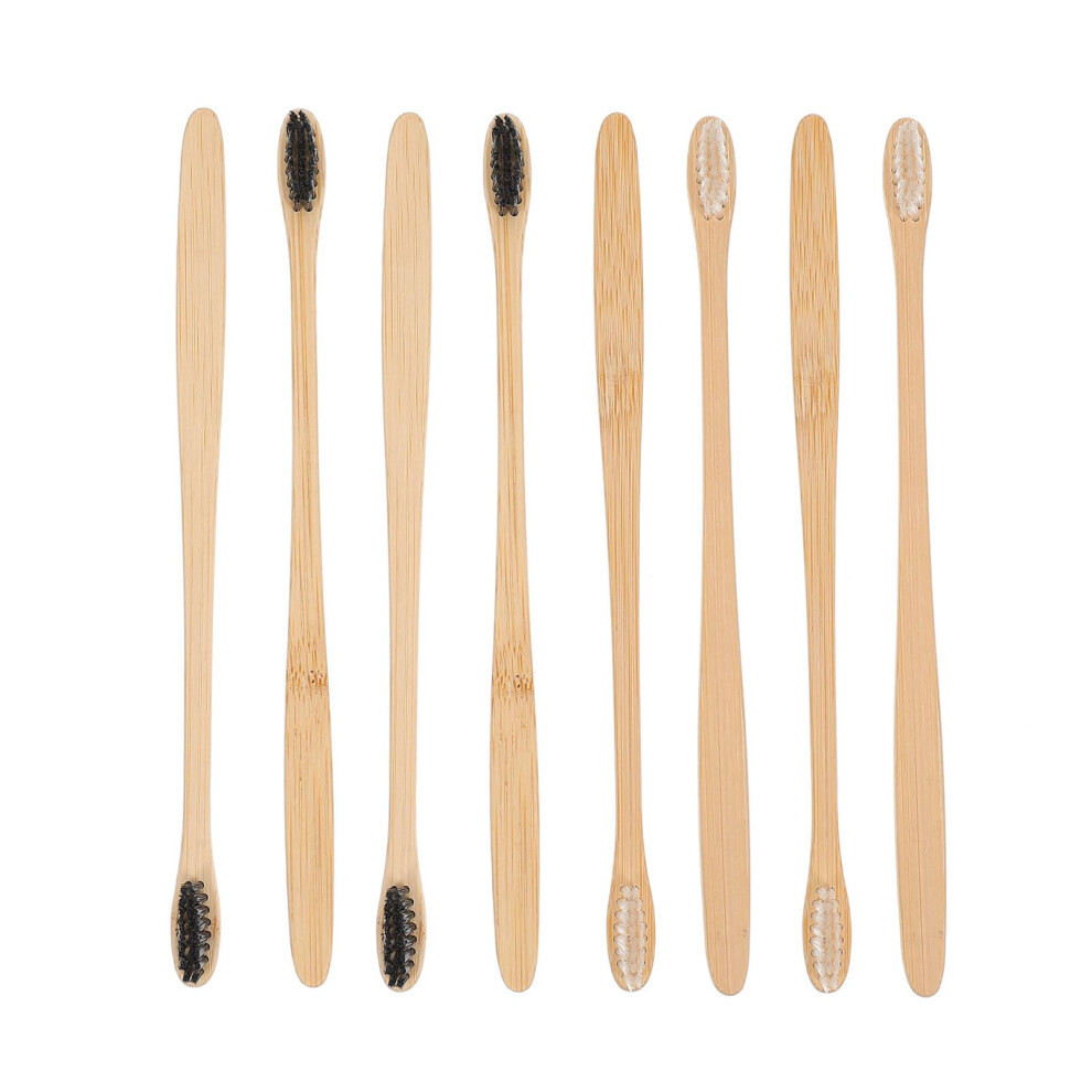 Bamboo Toothbrush Set Soft Bristles Compact Eco Friendly Travel Brushes with Comfortable Grip 20Pack