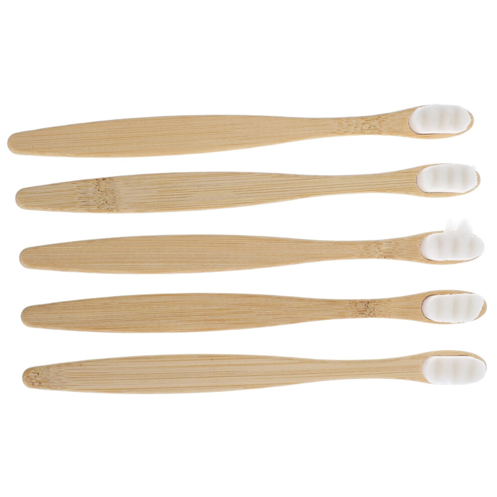 5pcs Soft Bristle Manual Toothbrush for Adults with Ergonomic Grip, Travel Friendly