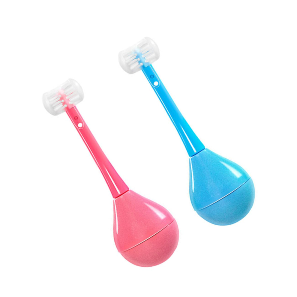 Kids Toothbrush with Soft Gentle Bristles, Cartoon Design, Small Handle, TravelFriendly, 2pcs