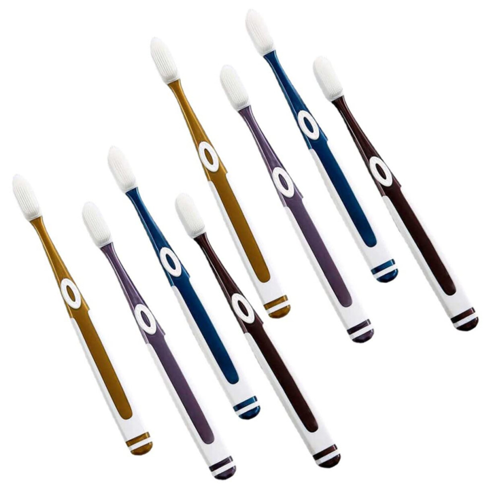 8pcs Soft Bristle Travel Toothbrush Extra Soft for Adults Sensitive Teeth Compact Grip