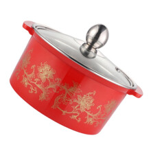 Stainless Steel Electric Hot Pot Cooker with Lid, Single Serving, Easy Clean for Home and Restaurant