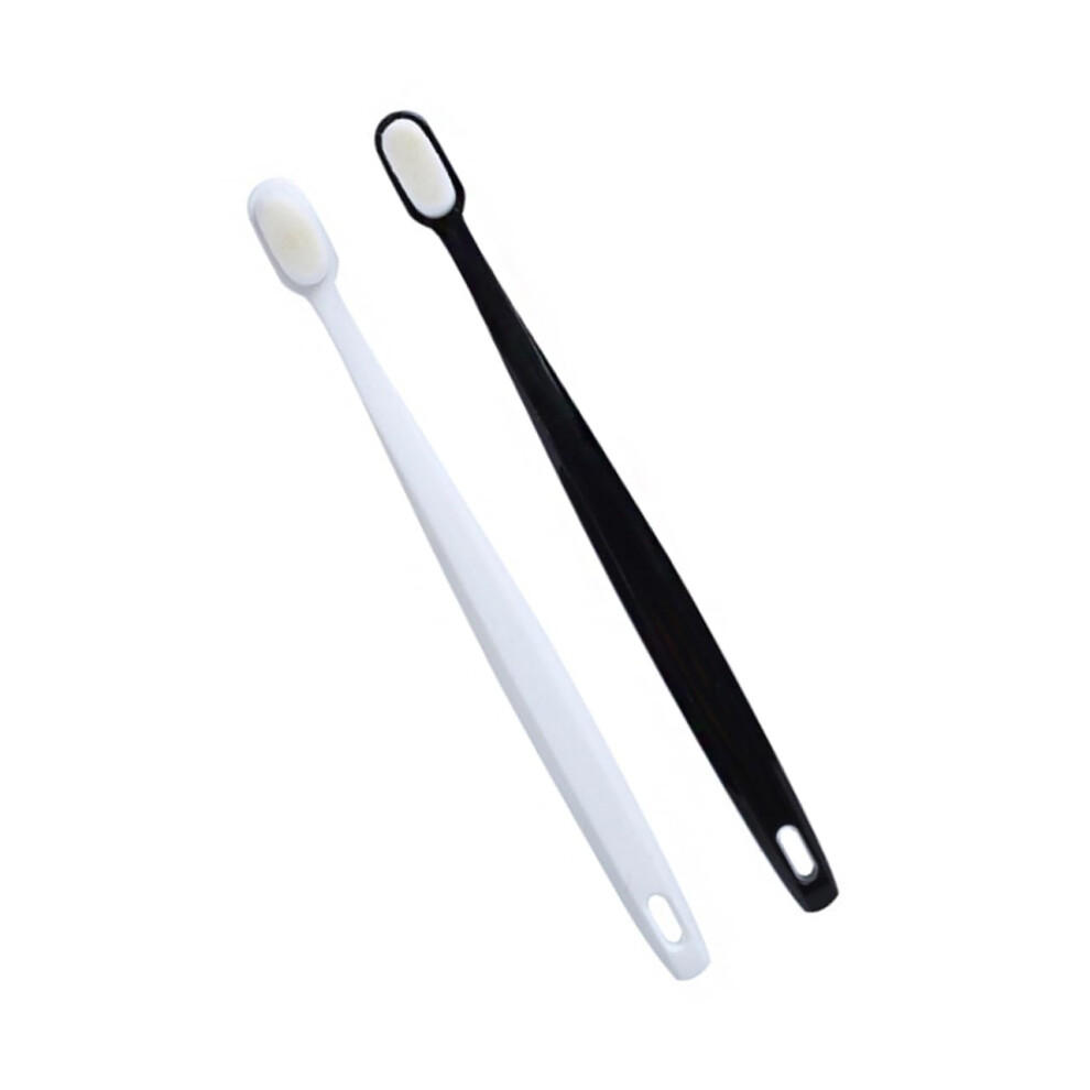 2pcs Micro Nano Soft Bristle Toothbrush with Flexible Head for Sensitive Teeth and Gums