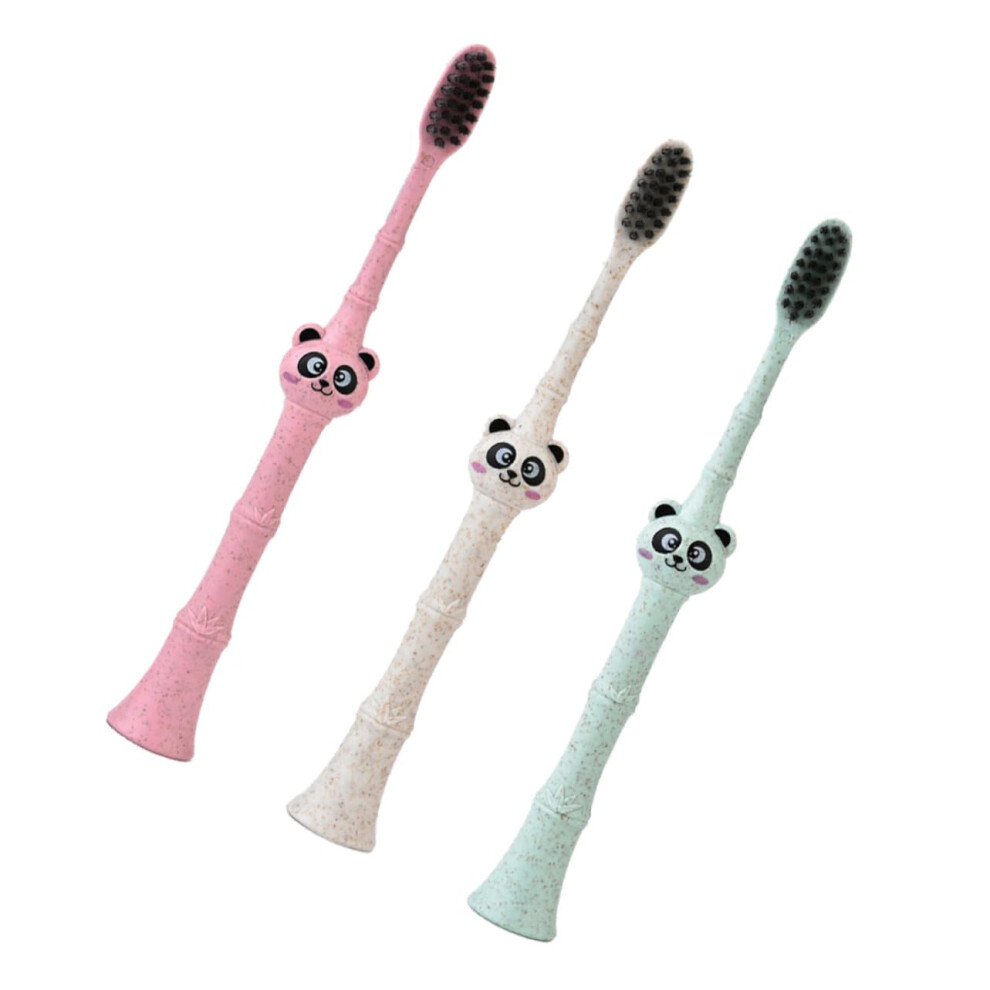 3pcs EcoFriendly Soft Bristle Toothbrush with Ergonomic Grip for Sensitive Teeth Travel