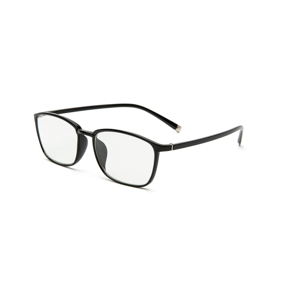 Black/Blue/Light Reading Glasses +2.50 Tr90 Frame Blocking Rectangle Eyewear For Men And Women