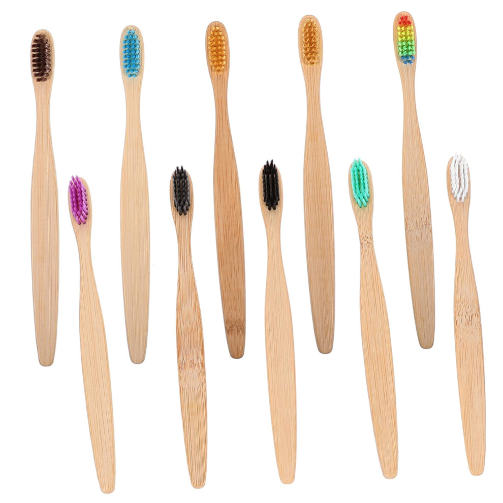 Soft Bristle Toothbrush for Adults 10Pcs with Wide Head and Ergonomic Comfortable Grip