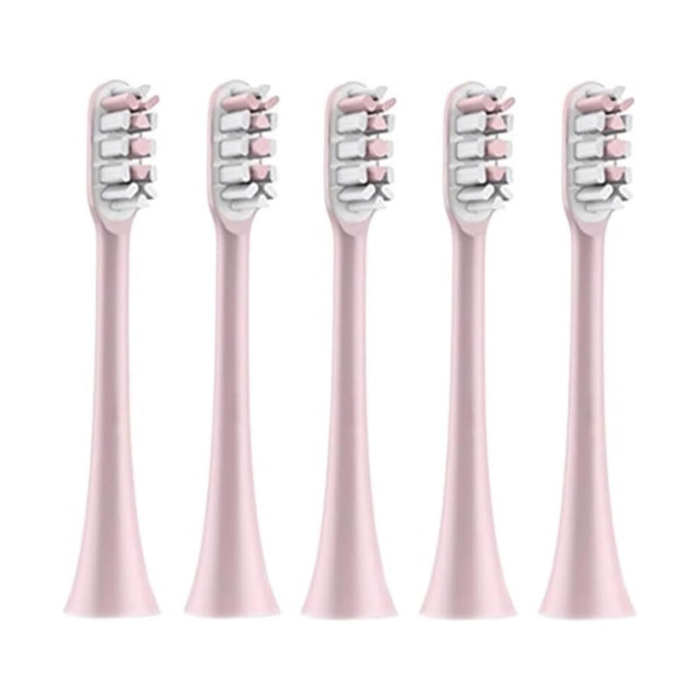 Pink Electric Toothbrush Heads Compatible With Soocas V1 V2, Replacement 5 Pack