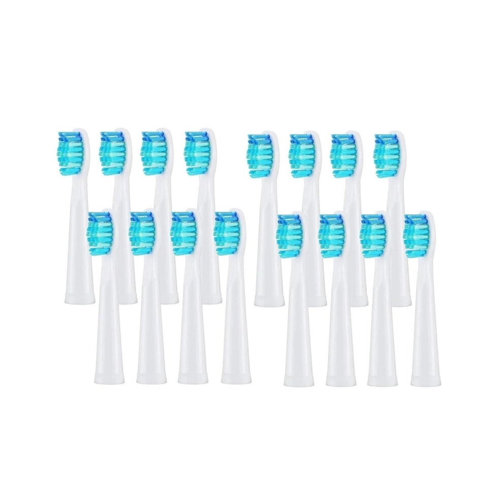 White Electric Toothbrush Replacement Heads 16 Pack Soft Bristles With Indicator For Seago Fairywill
