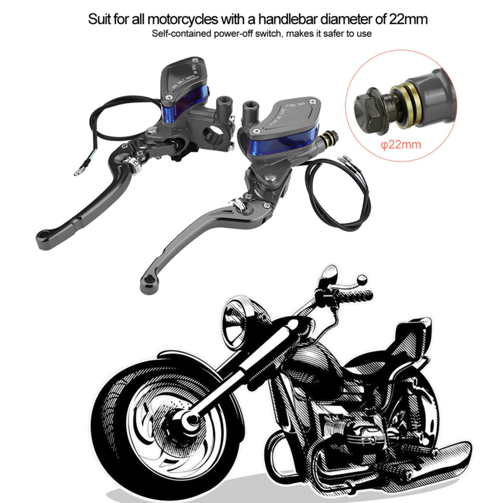 22Mm Cnc Hydraulic Brake Pump Titanium For Motorcycles, Adjustable 4361382867398