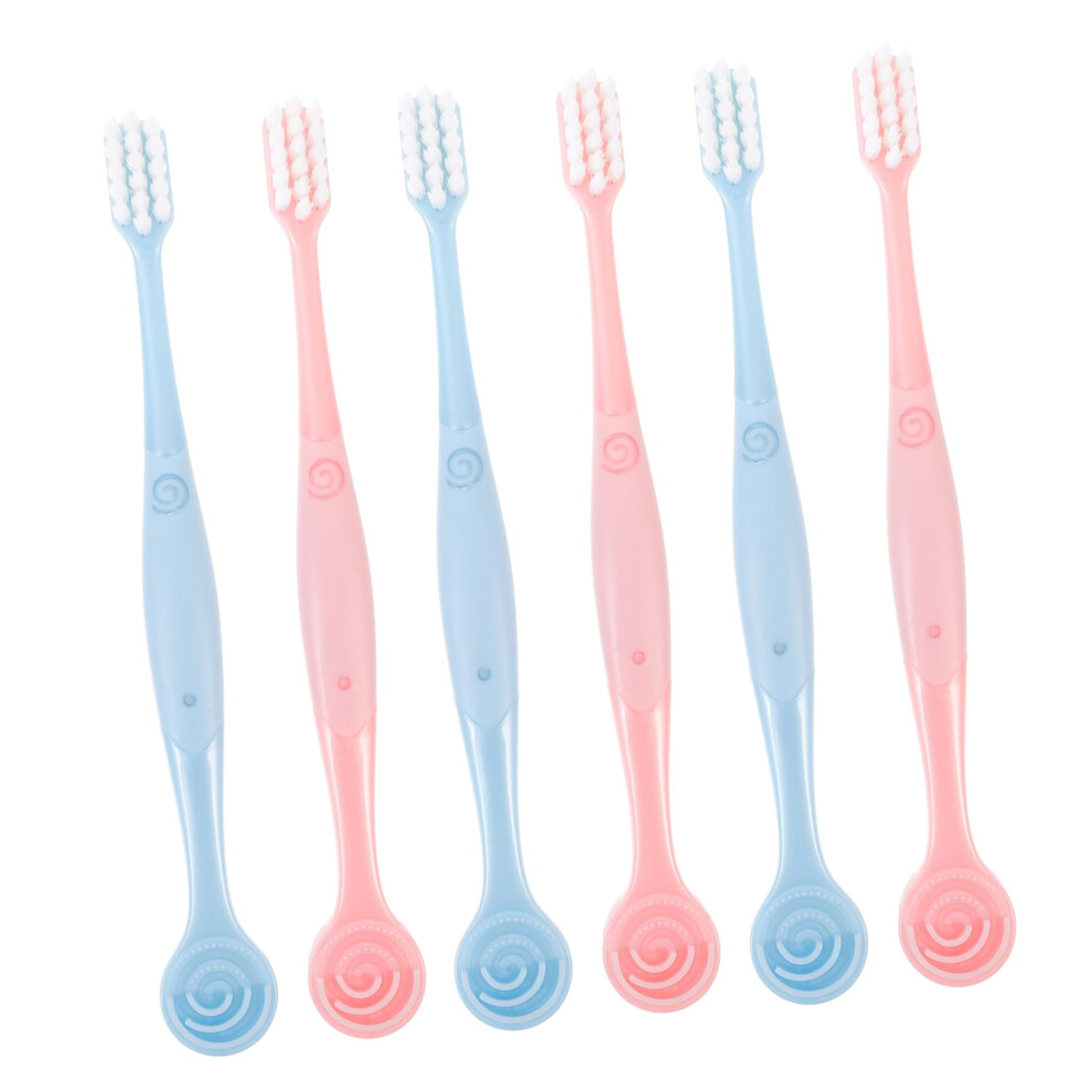 6pcs Extra Soft Toothbrush for Adults with Tongue Scraper, Gentle Travel Toothbrush Set