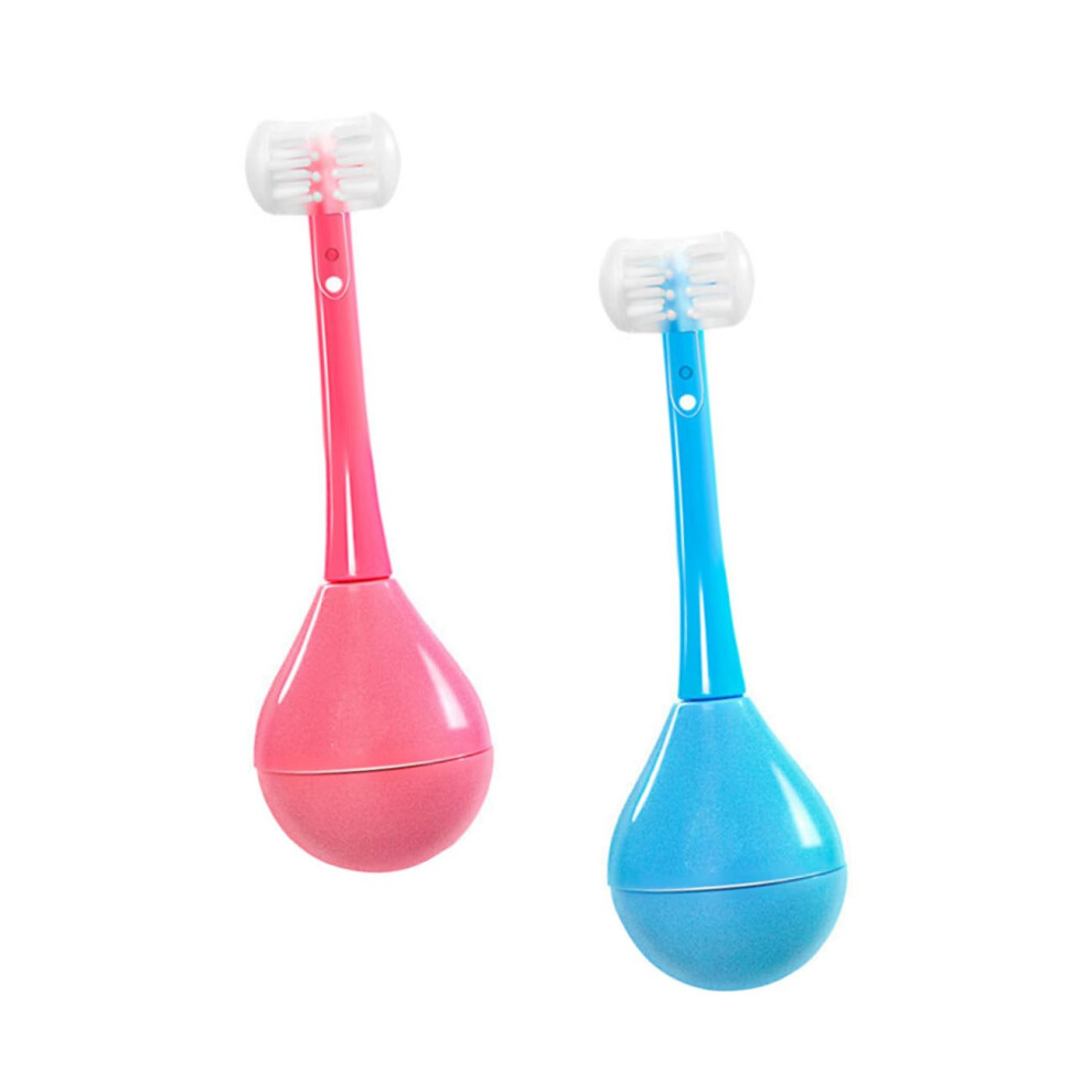 Kids Soft Toothbrush with Soft Silicone Bristles, Ergonomic Child Grip, Gentle Gum Care, 2 Pack