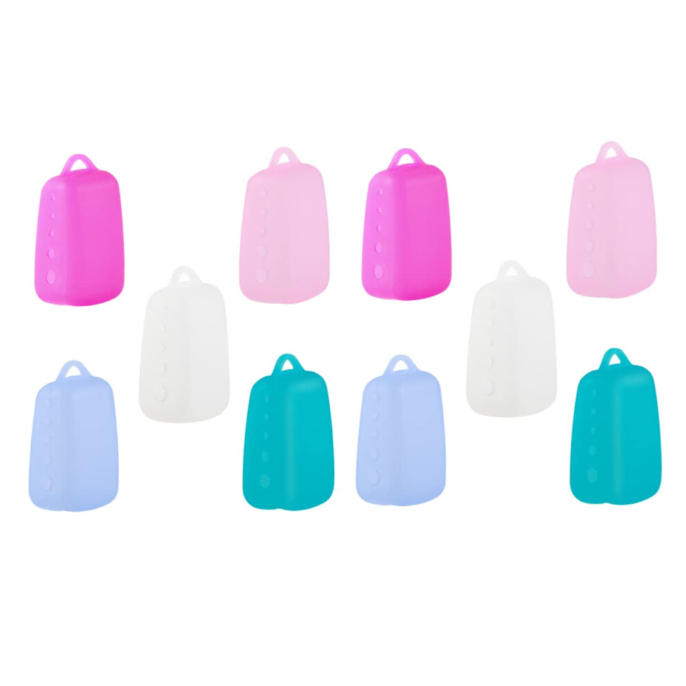 10pcs Silicone Toothbrush Travel Covers with Dustproof Protection and Secure Fit for Camping