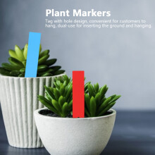 PVC Flower Pot Tags 100pcs Garden Plant Labels Seed Markers Blue Red