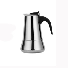 Stainless Steel Moka Pot 300ml Stovetop Espresso Maker Induction Compatible with Ergonomic Handle