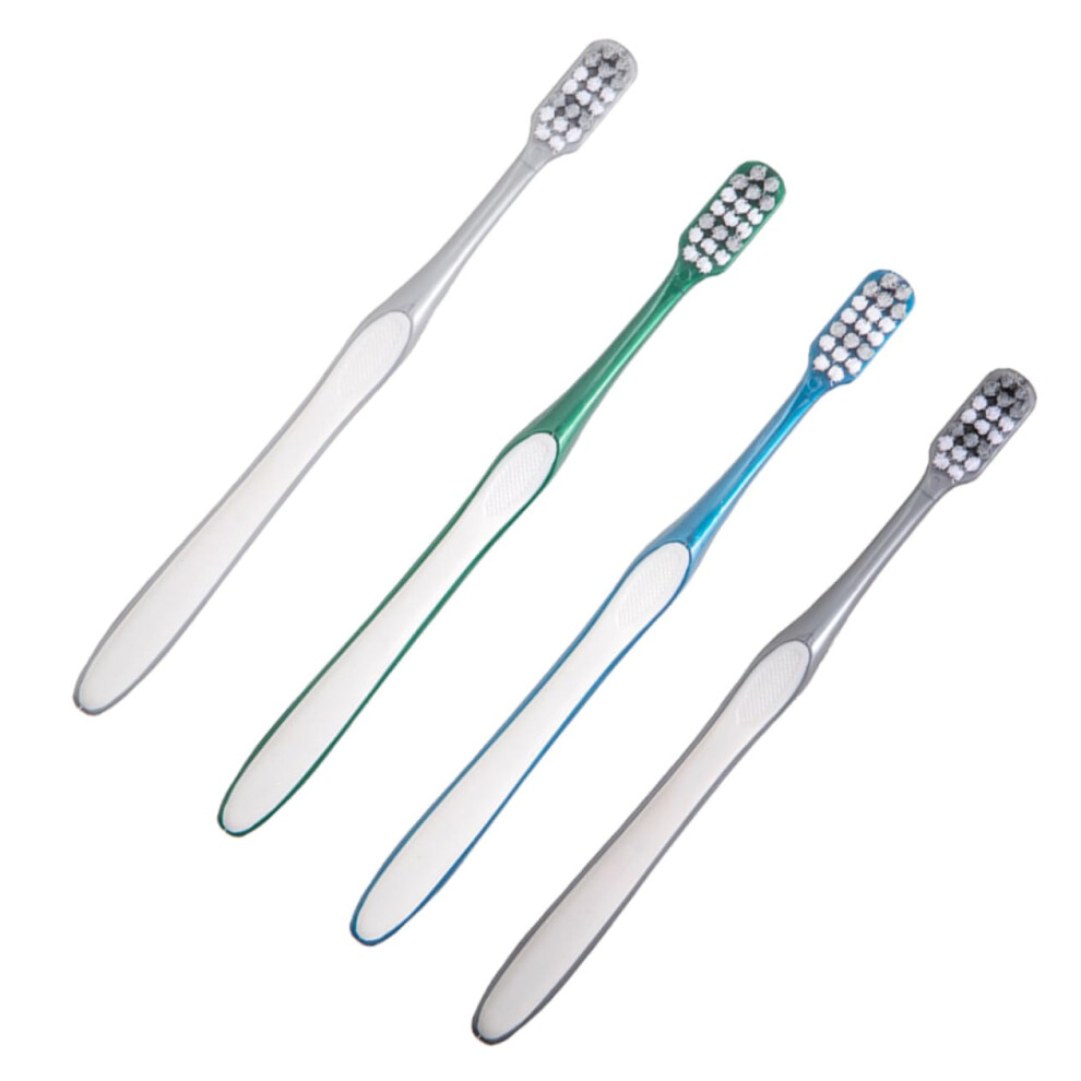 Travel Toothbrush Set for Adults with Firm Bristles, Compact Manual Design for Deep Cleaning