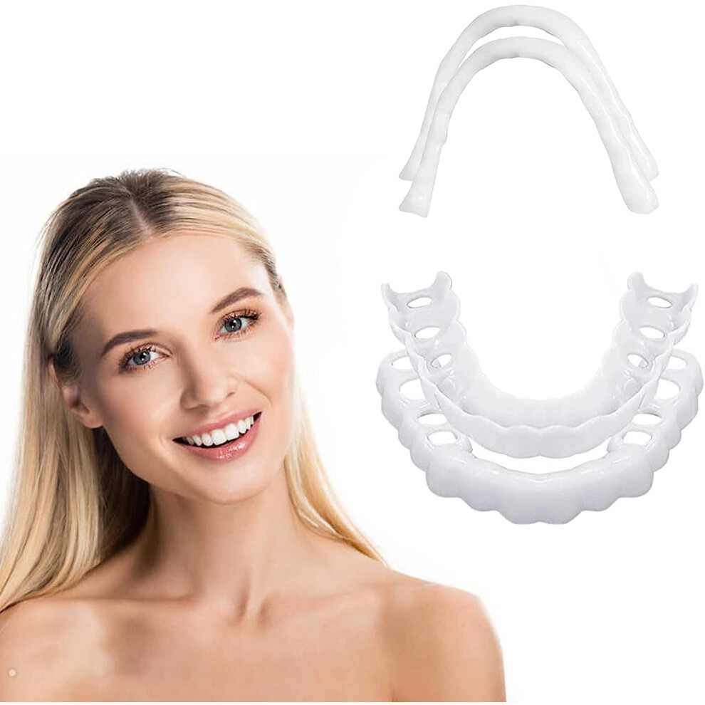 Veneers Temporary Teeth Covers for Missing Teeth Instant Smile Makeover 2pcs