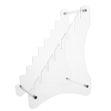Clear Acrylic Knife Storage Rack with 8 Layer Display Stand, Transparent Kitchen Countertop Organizer