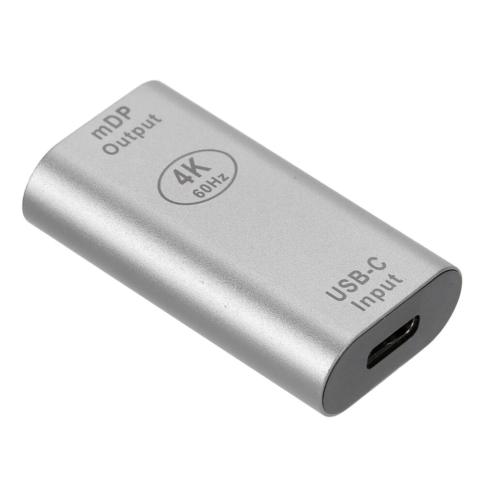 Mini Displayport To Usb-C Adapter 4K Ultra Hd 60Hz Aluminum Housing Supports 3D Visual Effects Hd Resolution Mini Displayport Adapter For Portable 9138057425475