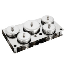 Compact And Convenient Acrylic Liquid Container, Stainless Steel Nail Powder Holder With Built-In Brush Holders For A Professional Nail Art